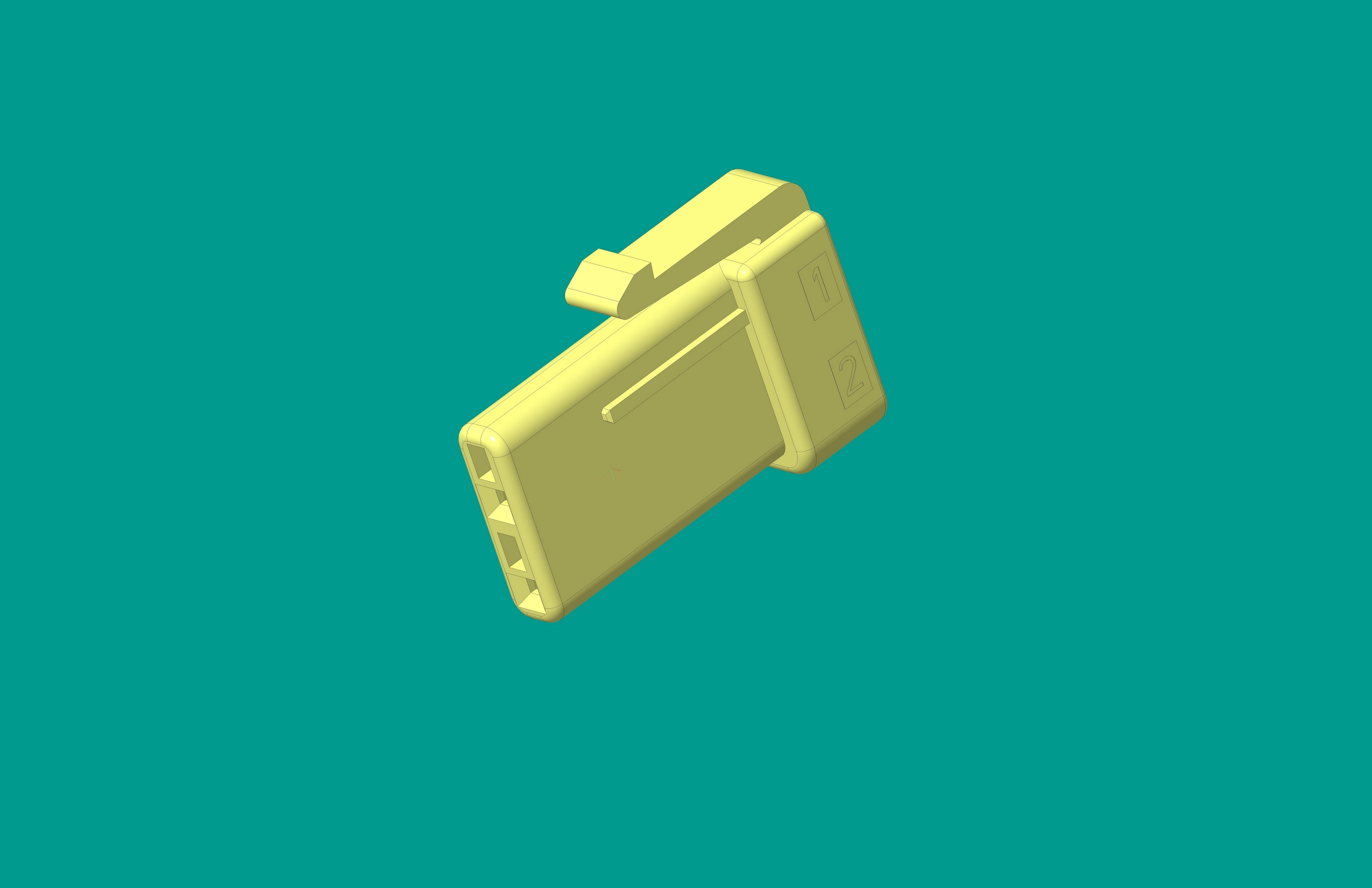 2.0間距雙排孔座2位橙色