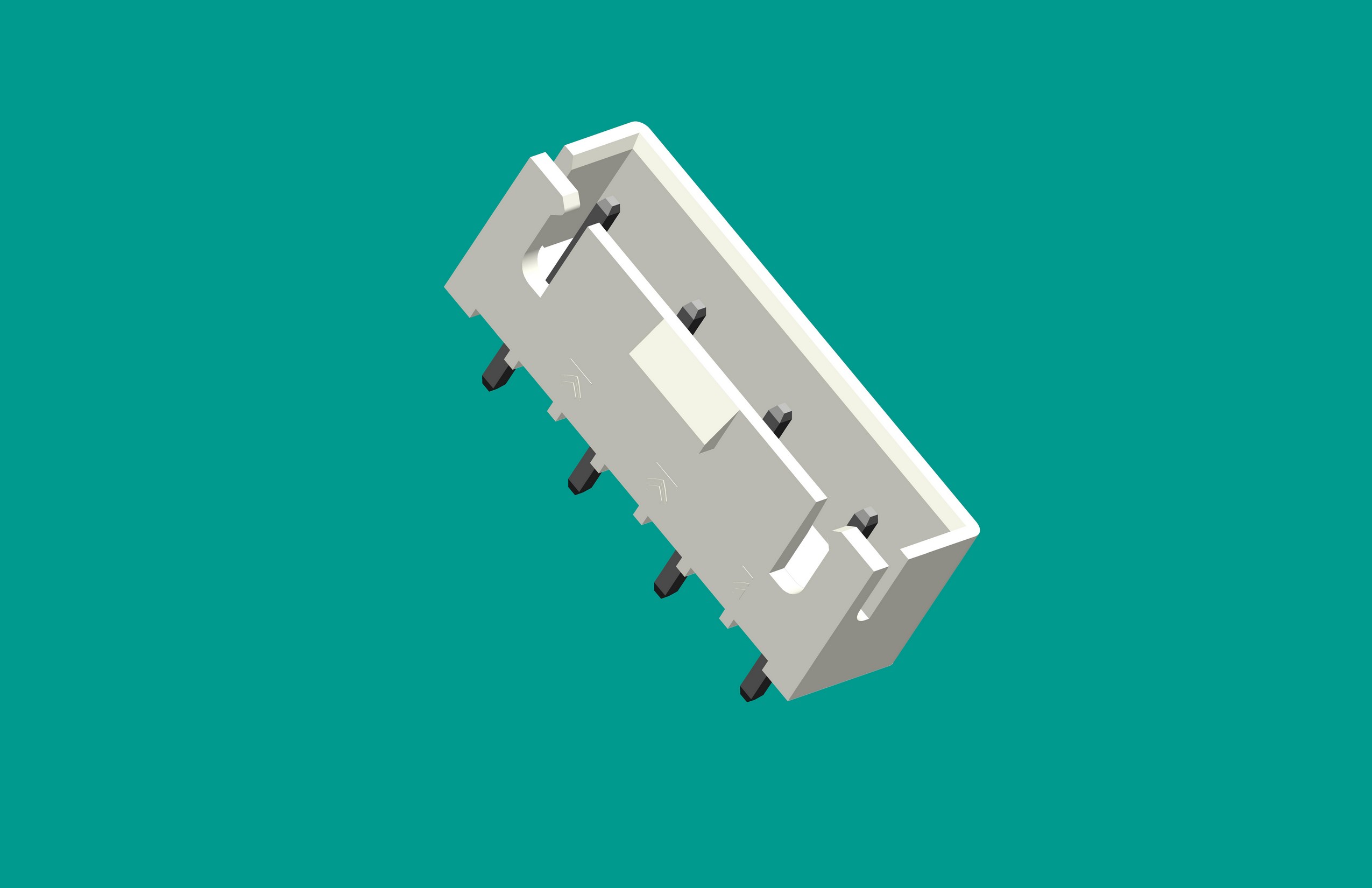 XH-7A4帶扣(缺2.4.6針），普通PA66白色