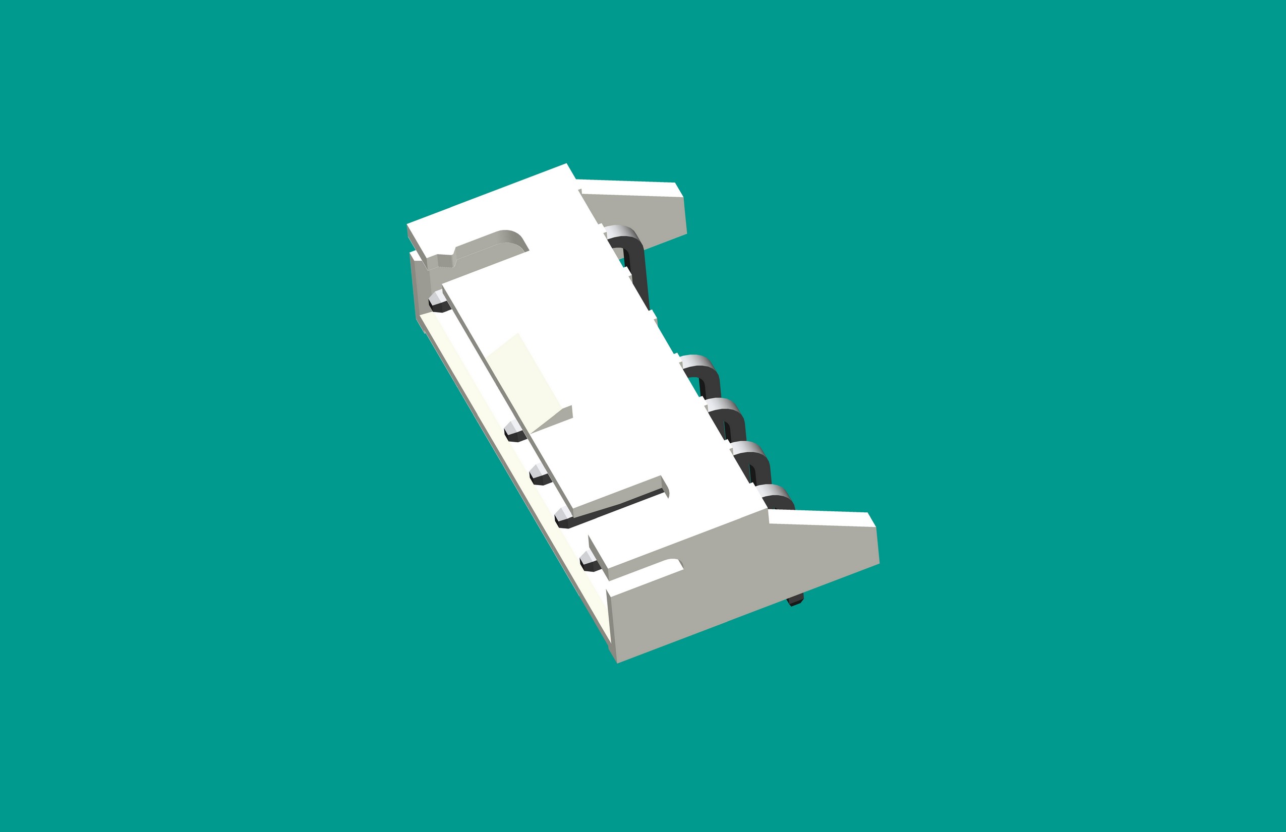 XH-7QA5(帶扣)帶保護(hù)腳(缺第2、3針) 白色（普通PA66)