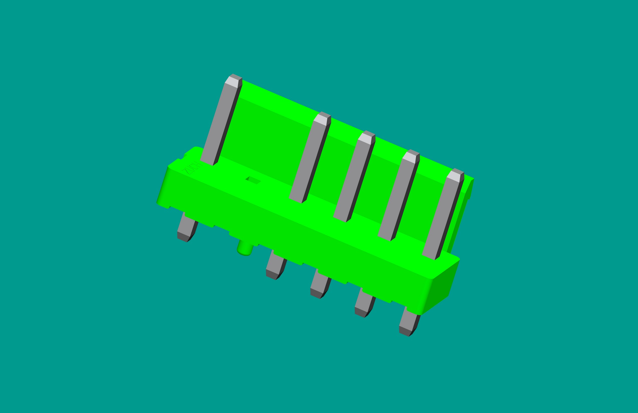 VH-6A-1（半包，帶定位，綠色普通PA66）（缺第2針）