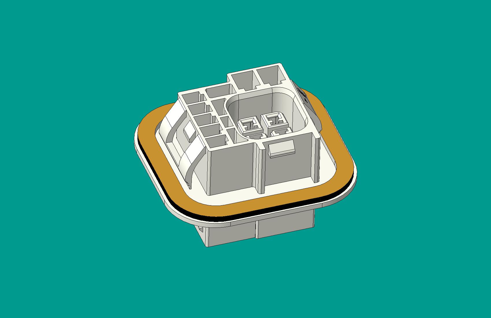 35F-11Y方形貼膠組件本色