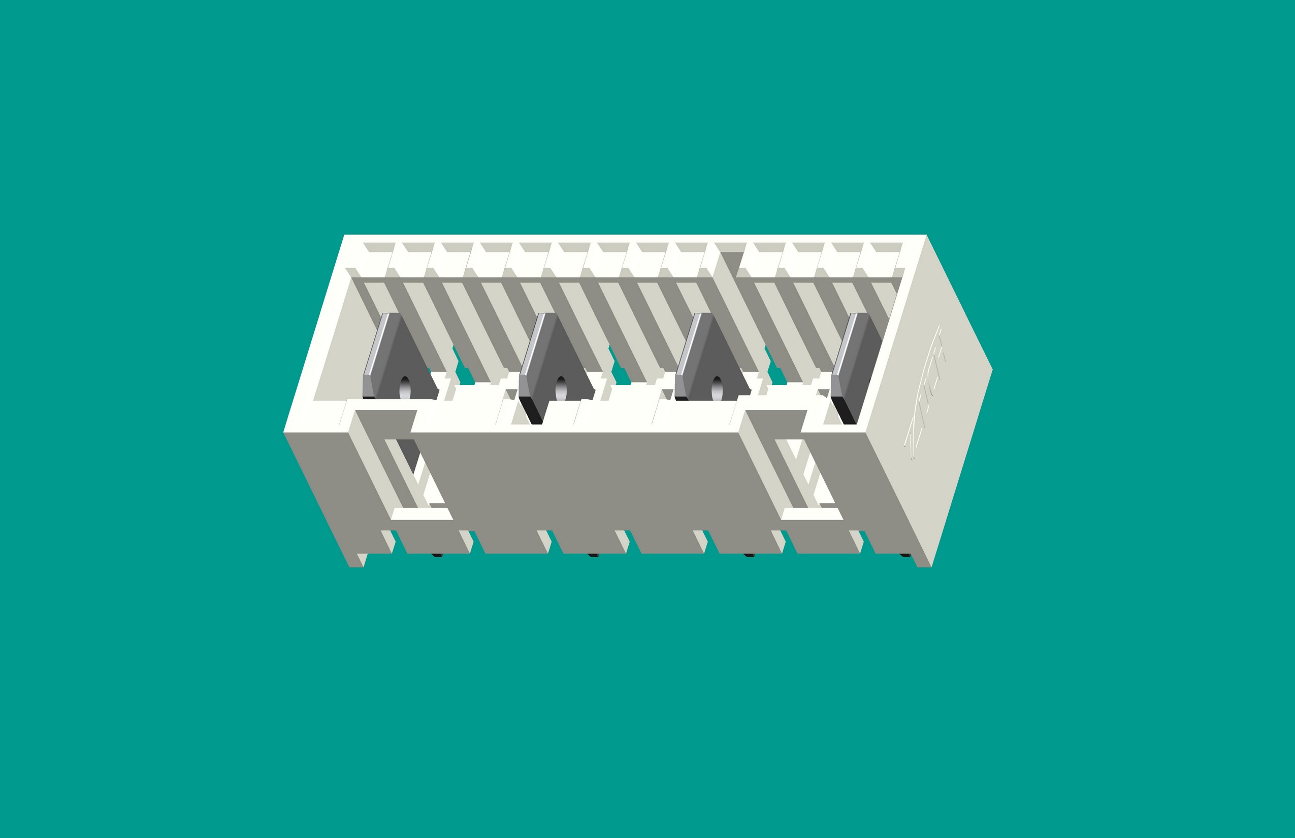 RAST5針座-7位插奇數(shù)立式針座本色/高灼熱絲